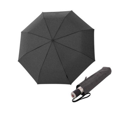 14681 knirps chrome matt duomatic melange black elegantni plne automaticky destnik