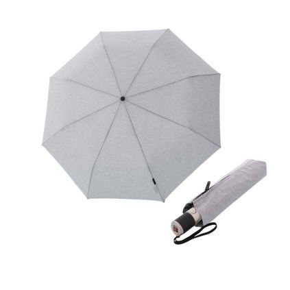 14684 knirps chrome matt duomatic melange grey elegantni plne automaticky destnik