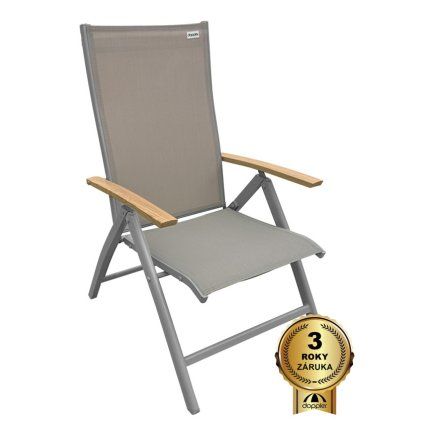 15518 expert wood zahradni hlinikove polohovaci kreslo