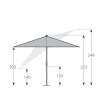 9673 24 basic push up 210 x 210 cm naklapeci slunecnik zbozi s drobnou vadou s250